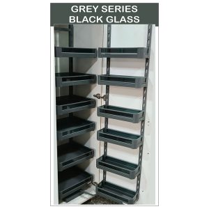 Grey Black Glass Pantry