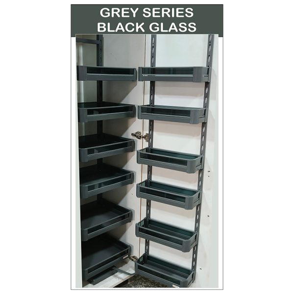 Grey Black Glass Pantry