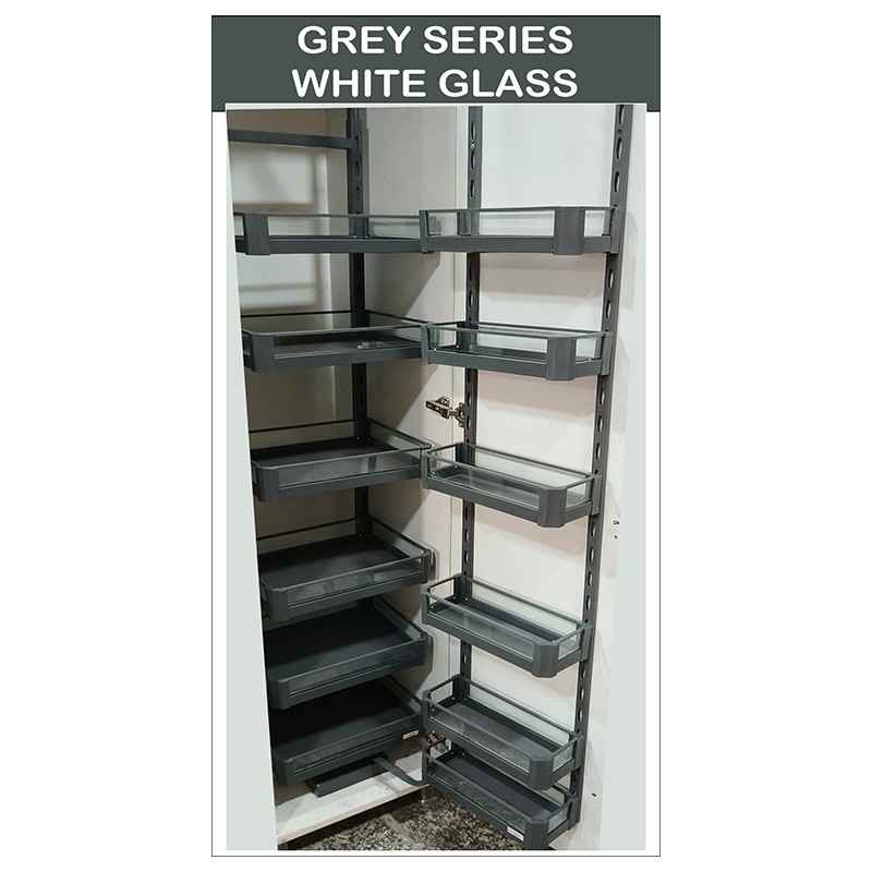Grey White Glass Pantry